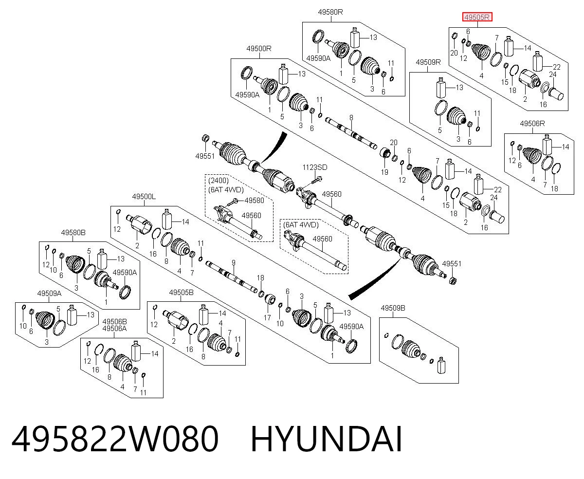 495822W080 Hyundai/Kia