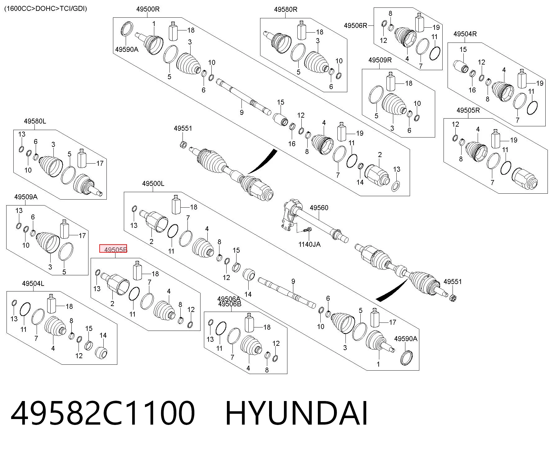 49582C1100 Hyundai/Kia
