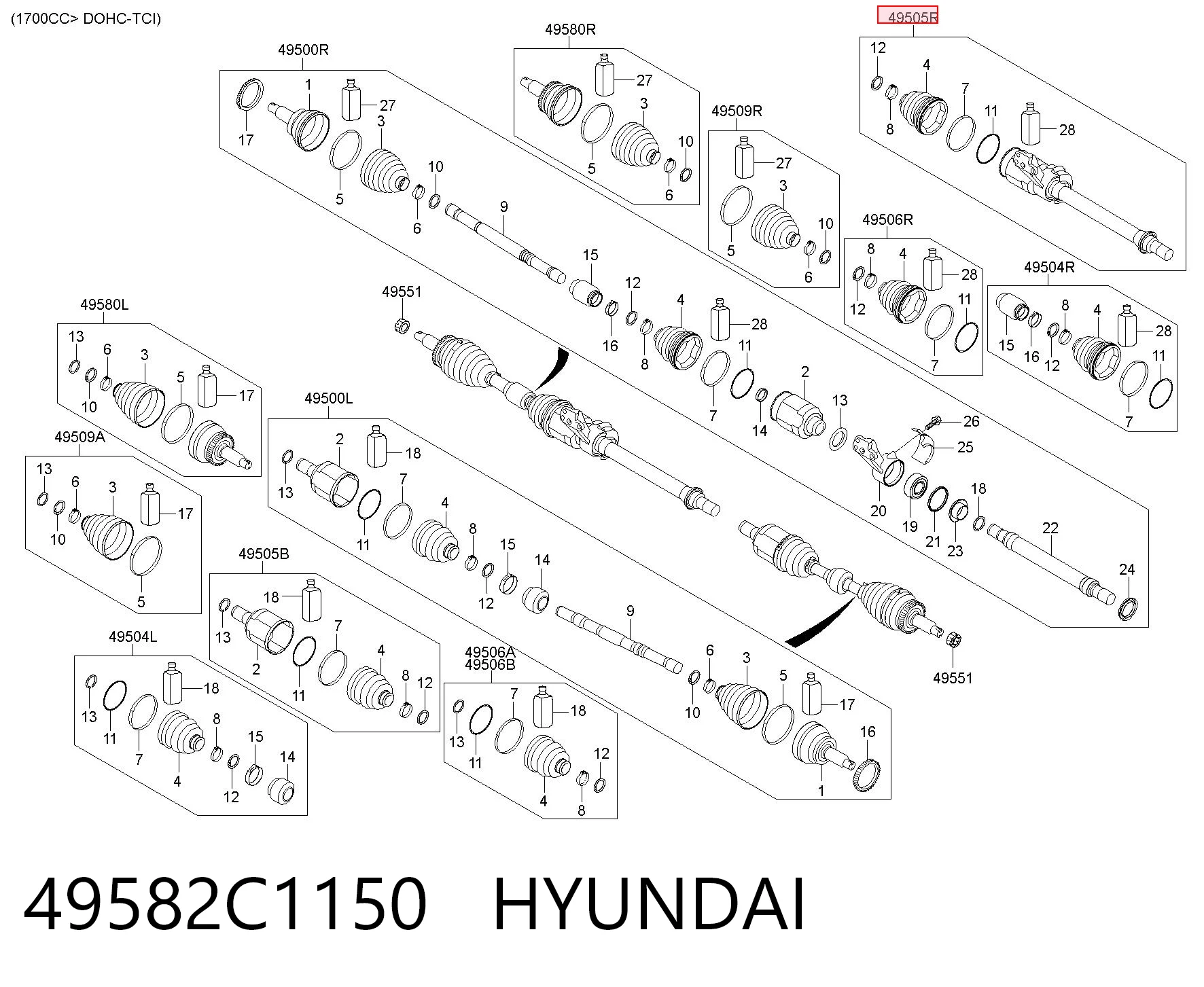 49582C1150 Hyundai/Kia