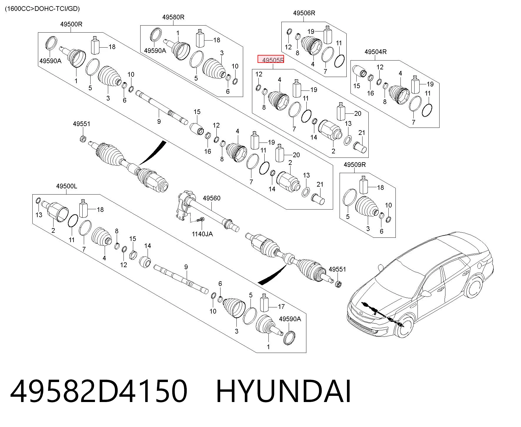 49582D4150 Hyundai/Kia