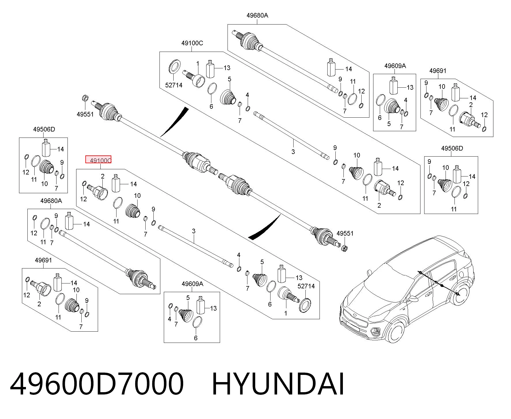 49600D7000 Hyundai/Kia