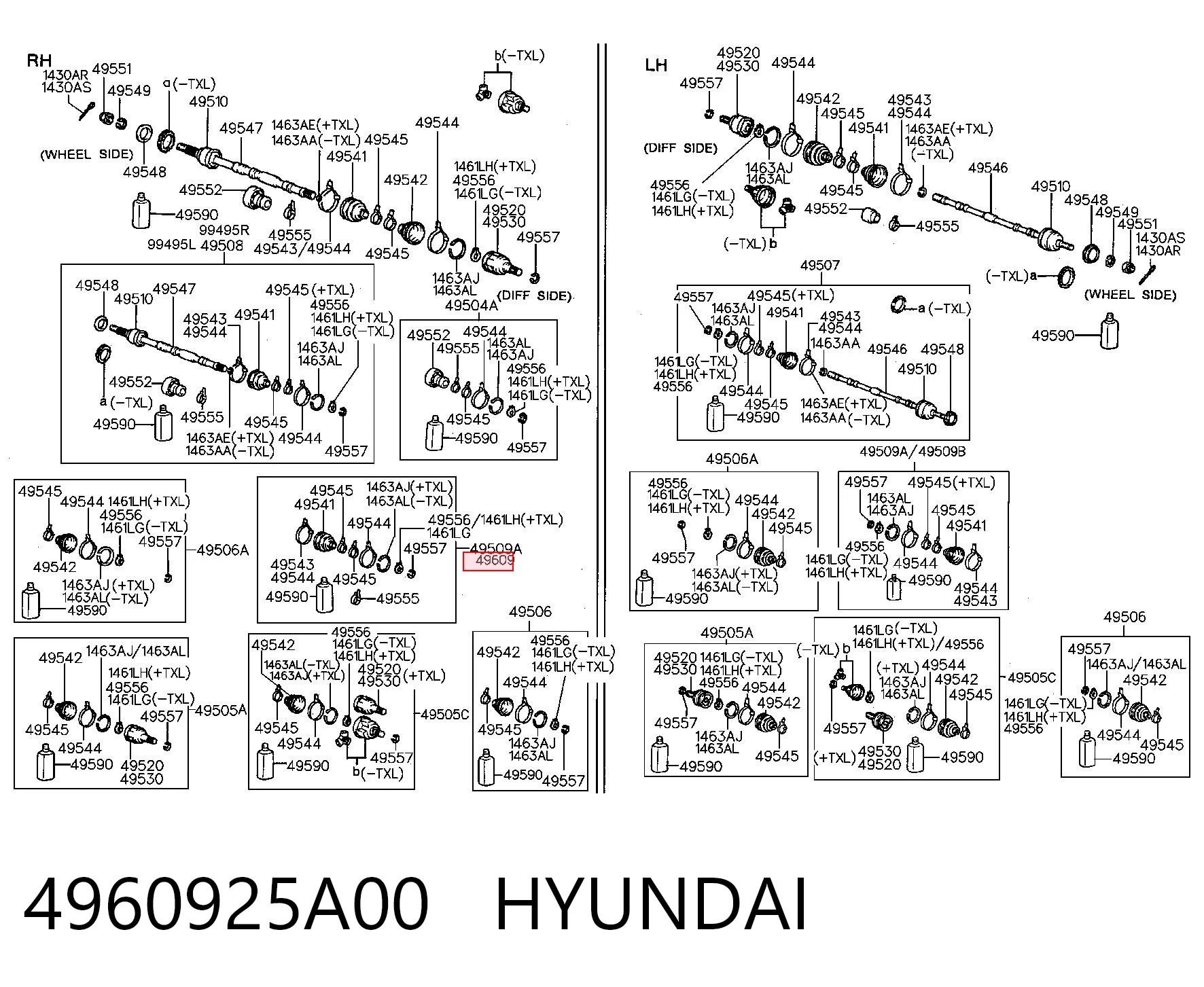  Osłona przegubu homokinetycznego półosi przedniej zewnętrzna Hyundai Accent 2