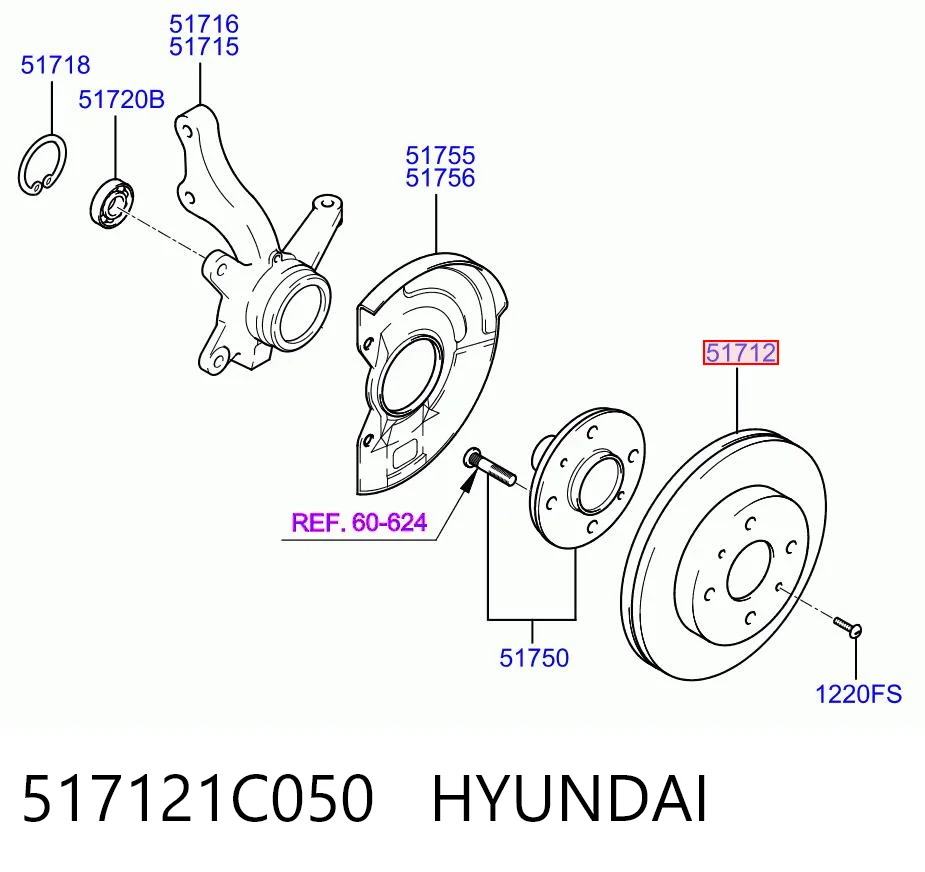517121C050 Hyundai/Kia