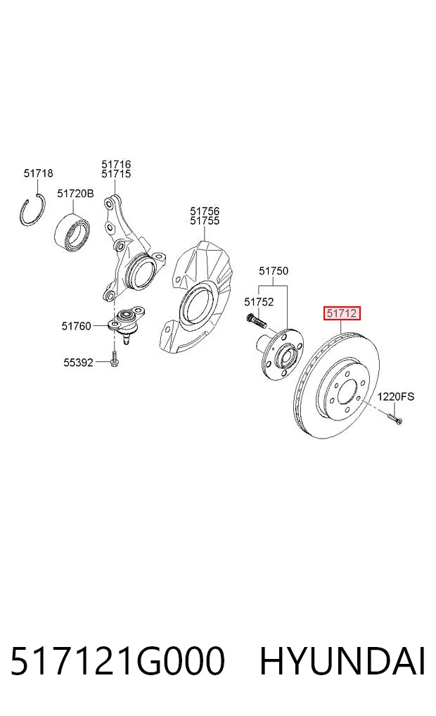 517121G000 Hyundai/Kia