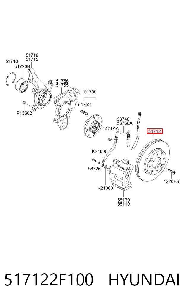 517122F100 Hyundai/Kia