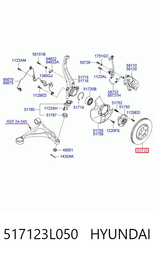 517123L050 Hyundai/Kia