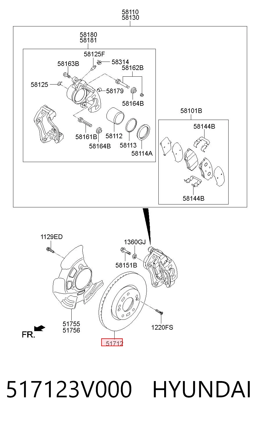 517123V000 Hyundai/Kia