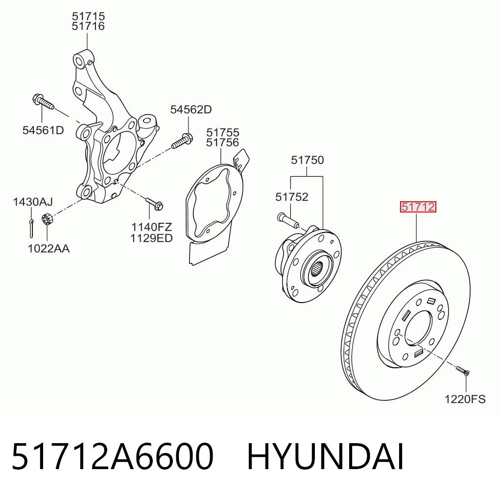 51712A6600 Hyundai/Kia