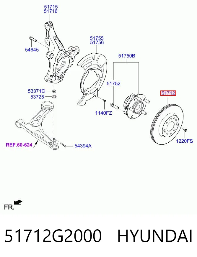 51712G2000 Hyundai/Kia