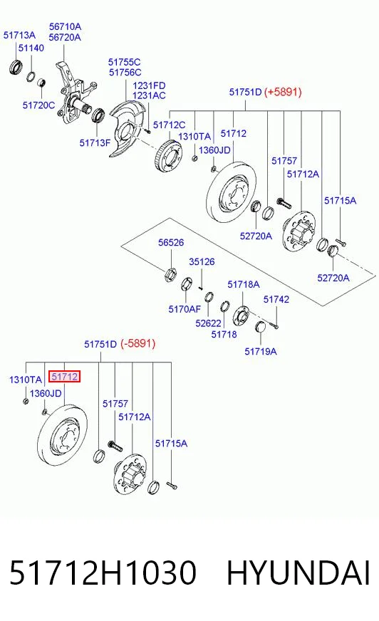 51712H1030 Hyundai/Kia