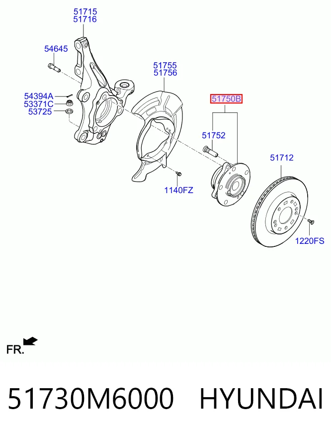 51730M6000 Hyundai/Kia Piasta przednia