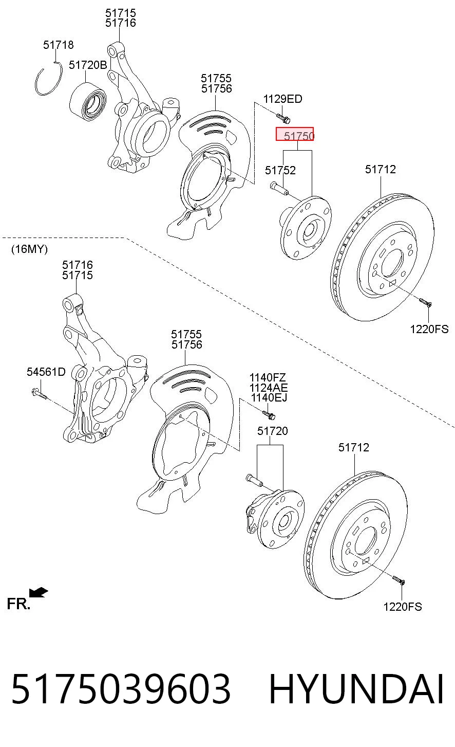 5175039603 Hyundai/Kia Piasta przednia