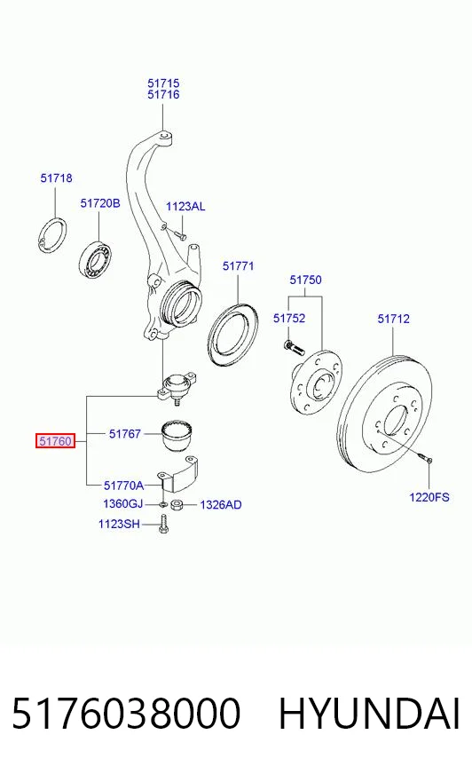 5176038000 Hyundai/Kia
