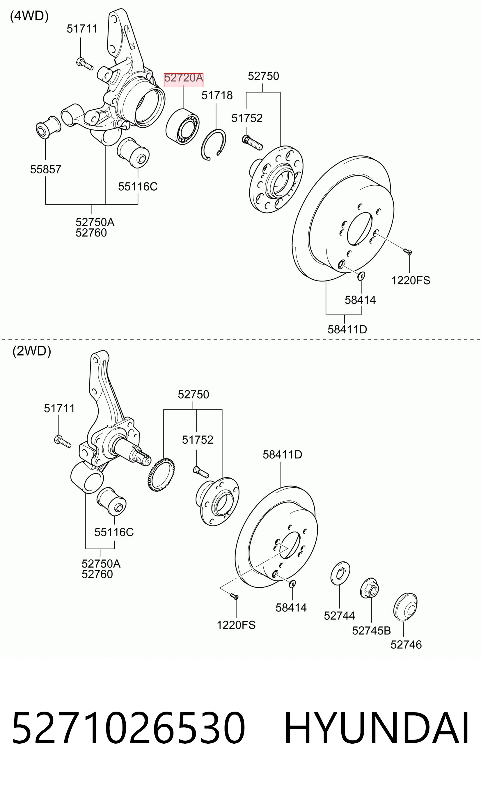 5271026530 Hyundai/Kia Lożysko piasty tylnej