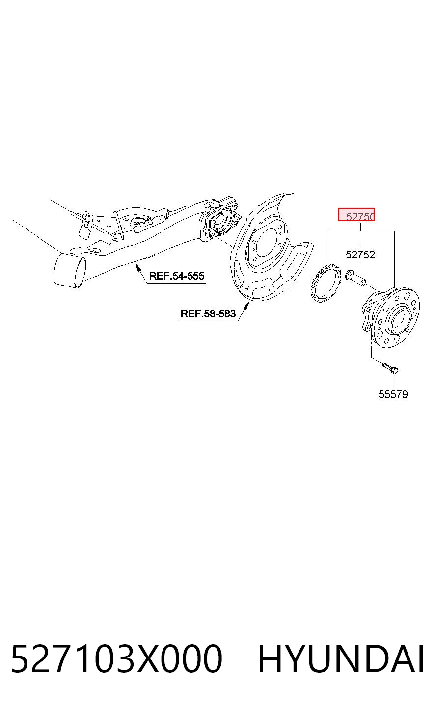 527103X000 Hyundai/Kia Piasta tylna