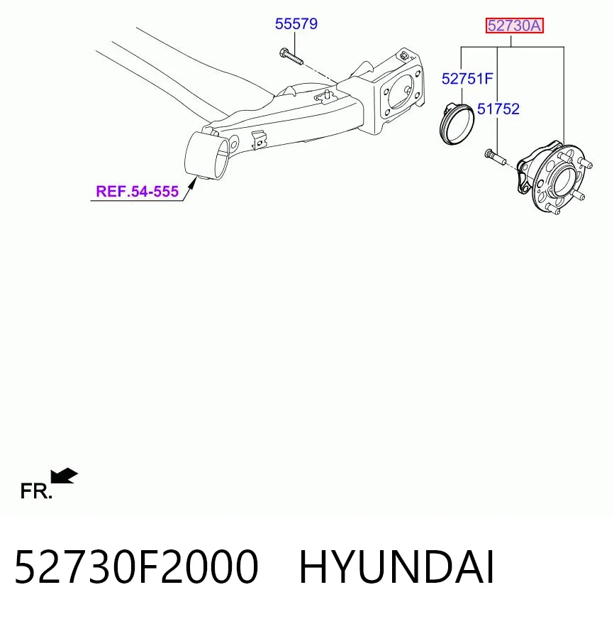 52730F2000 Hyundai/Kia Piasta tylna