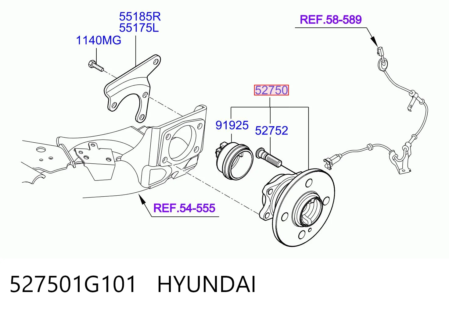 527501G101 Hyundai/Kia Piasta tylna