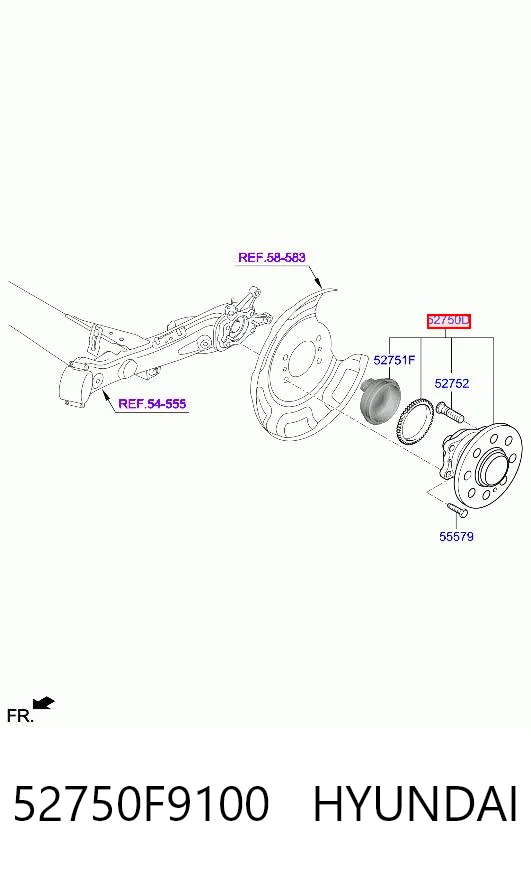 52750F9100 Hyundai/Kia Piasta tylna