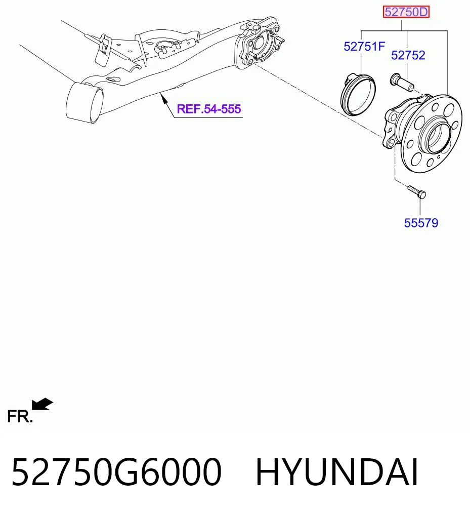 52750G6000 Hyundai/Kia Piasta tylna