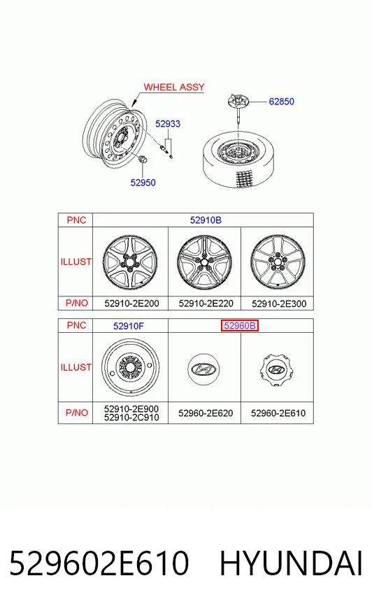 Kołpak do obręczy koła do Hyundai Tucson I JM
