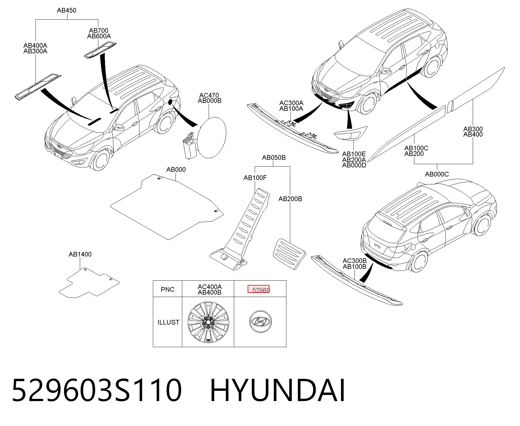 Kołpak do obręczy koła do Hyundai Tucson II TM