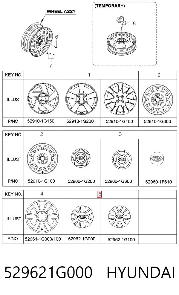 Kołpak do obręczy koła do KIA Rio JB