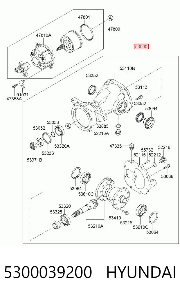 5300039200 Hyundai/Kia Reduktor mostu tylnego