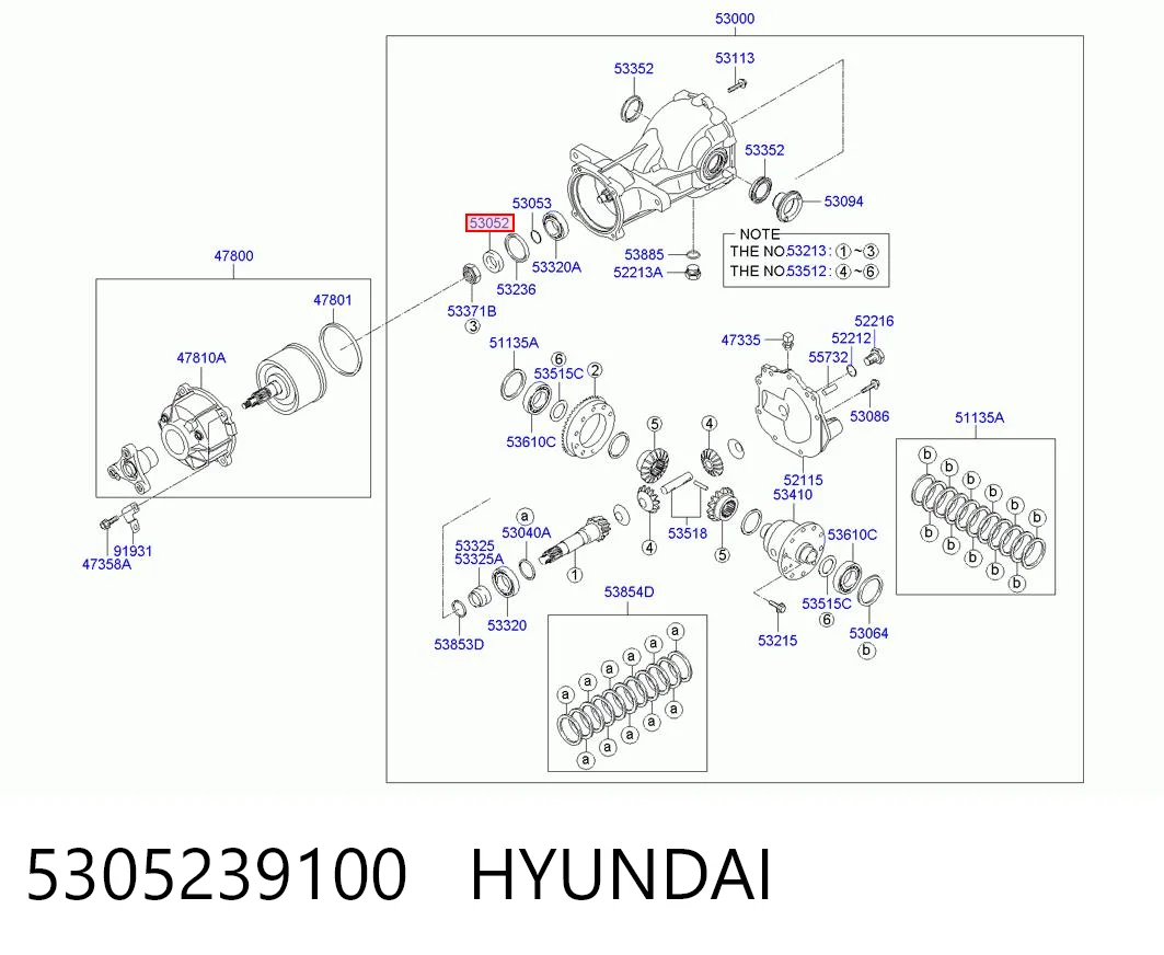 5305239100 Hyundai/Kia Uszczelniacz końcówki reduktora mostu tylnego