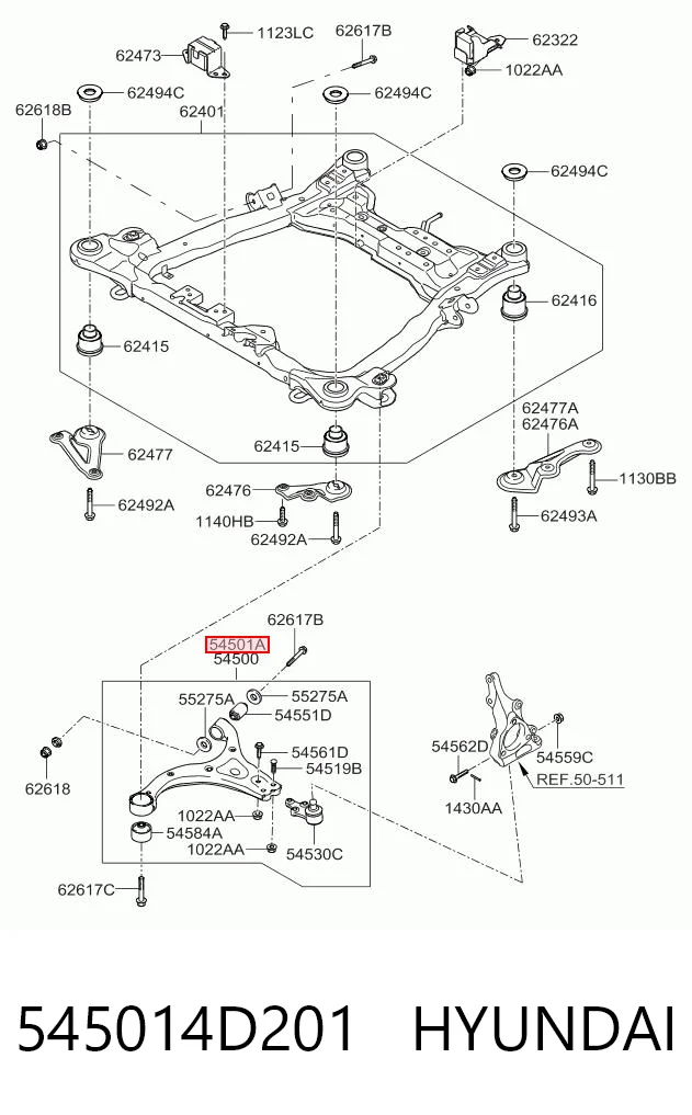  Wahacz zawieszenia przedniego dolny prawy KIA Carnival 3