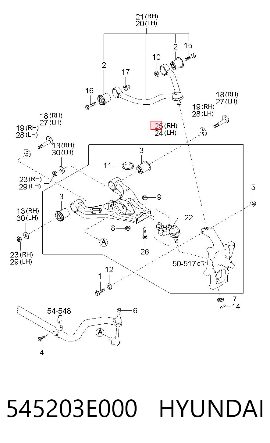 Wahacz zawieszenia przedniego dolny prawy KIA Sorento I SUV (JC) (2002 - 2006) cena, od 82,11 USD