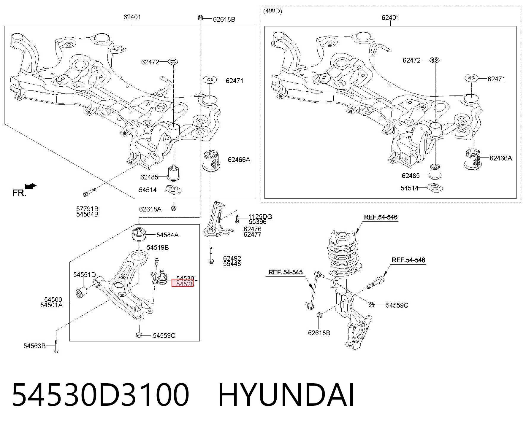 54530D3100 Hyundai/Kia