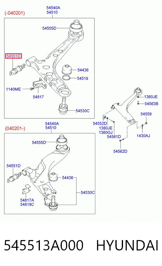 545513A000 Hyundai/Kia