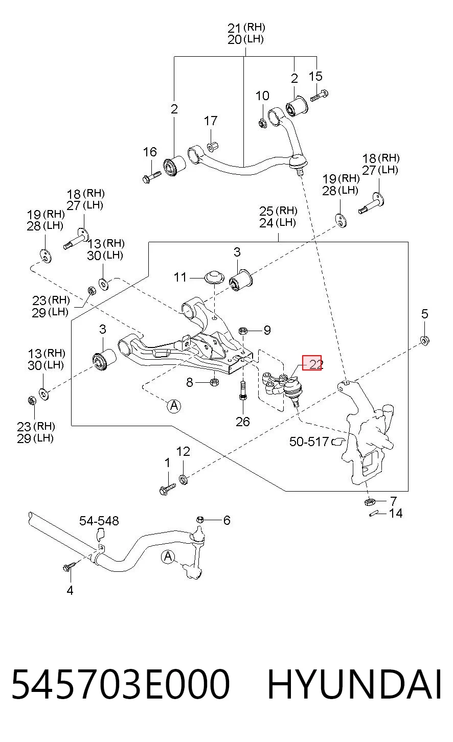 545703E000 Hyundai/Kia