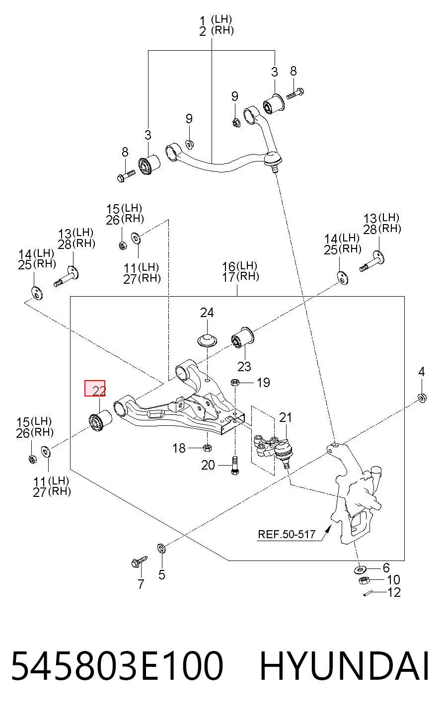 545803E100 Hyundai/Kia