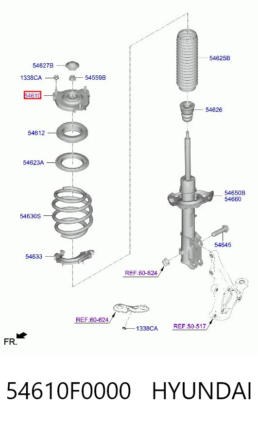 54610F0000 Hyundai/Kia Poduszka amortyzatora przedniego
