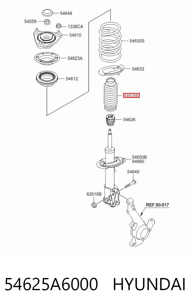54625A6000 Hyundai/Kia Osłona amortyzatora przedniego