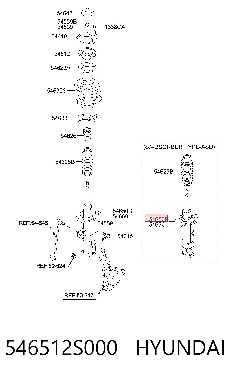 546512S000 Hyundai/Kia