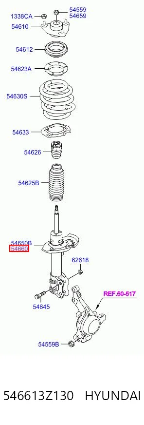Amortyzator przedni prawy Hyundai I40 I sedana (VF) (2012 - 2019) cena, od 97,66 USD