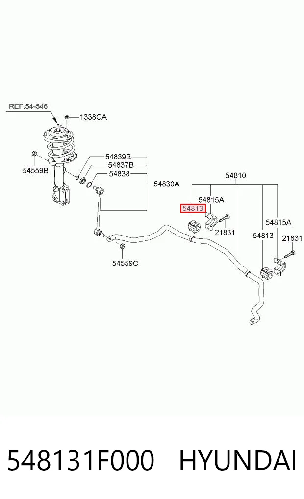 548131F000 Hyundai/Kia Tuleja stabilizatora przedniego