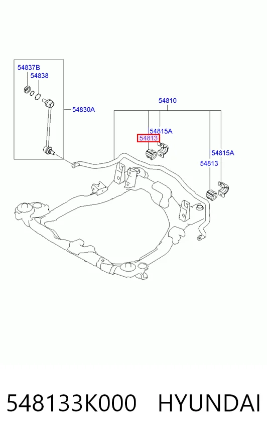 548133K000 Hyundai/Kia Tuleja stabilizatora przedniego