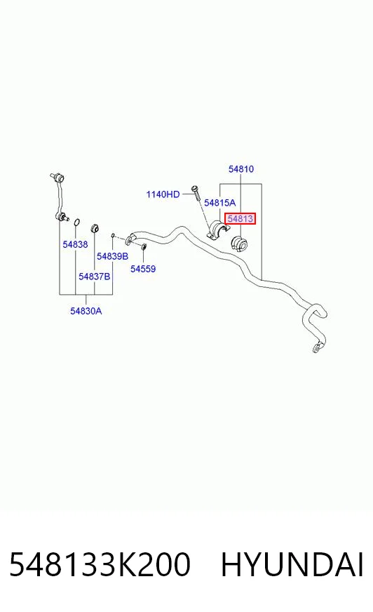 548133K200 Hyundai/Kia Tuleja stabilizatora przedniego