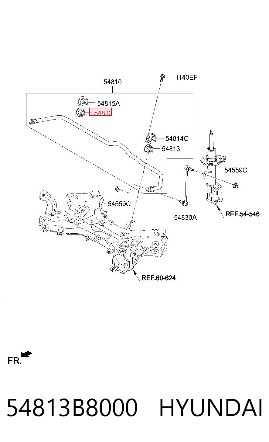  Tuleja stabilizatora przedniego Hyundai Santa Fe 4