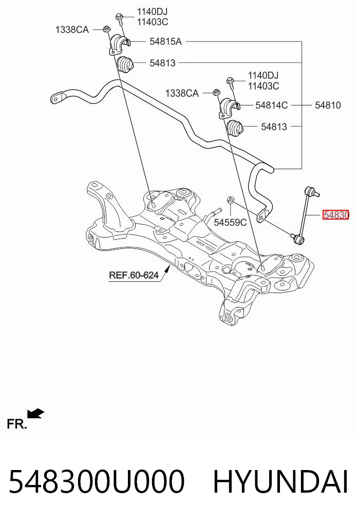548300U000 Hyundai/Kia Łącznik stabilizatora przedniego