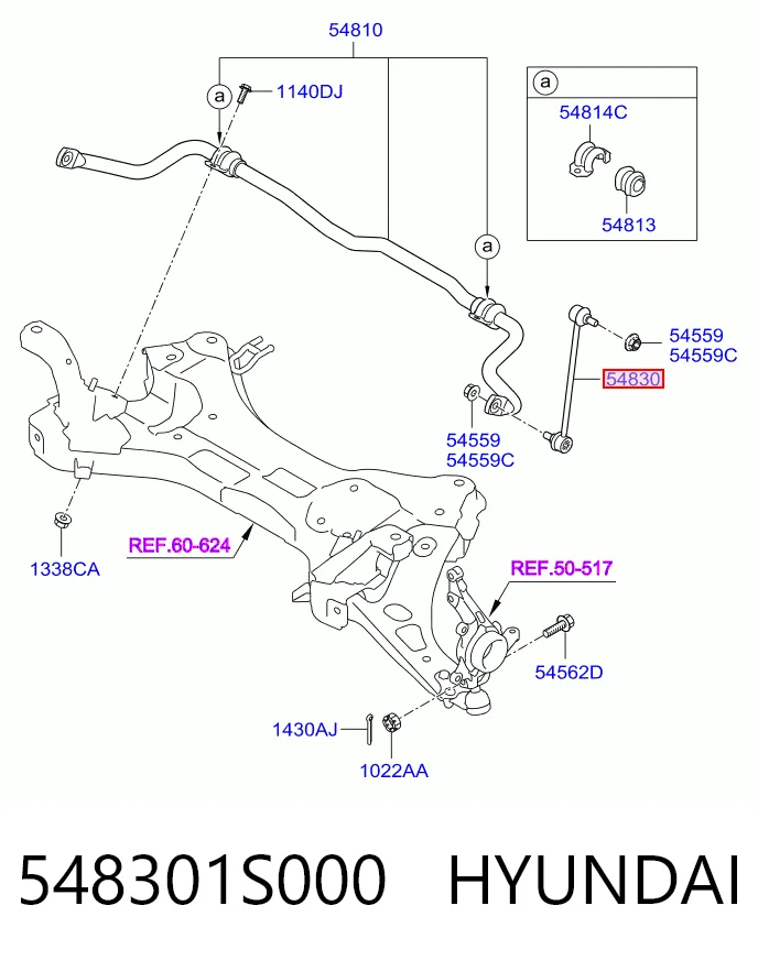 548301S000 Hyundai/Kia Łącznik stabilizatora przedniego