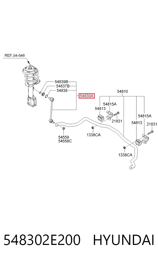 548302E200 Hyundai/Kia Łącznik stabilizatora przedniego