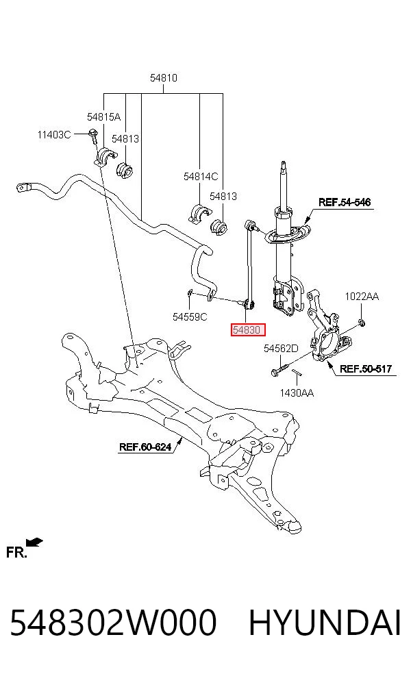 548302W000 Hyundai/Kia Łącznik stabilizatora przedniego