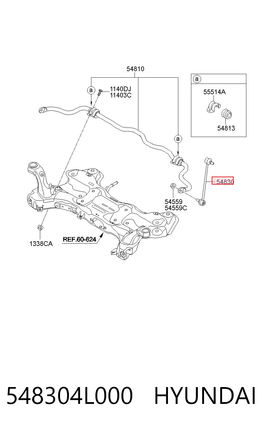 548304L000 Hyundai/Kia Łącznik stabilizatora przedniego