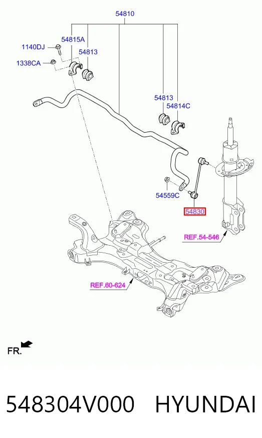 548304V000 Hyundai/Kia Łącznik stabilizatora przedniego