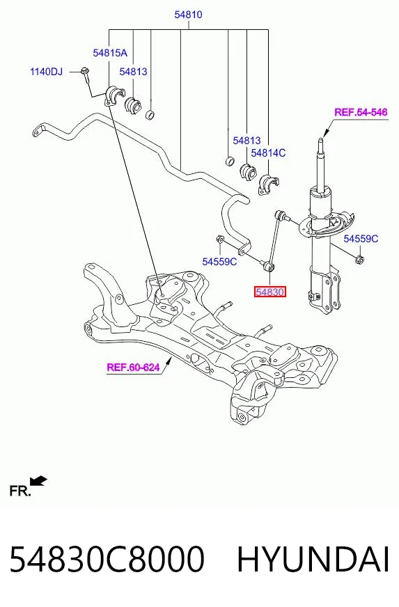 54830C8000 Hyundai/Kia Łącznik stabilizatora przedniego