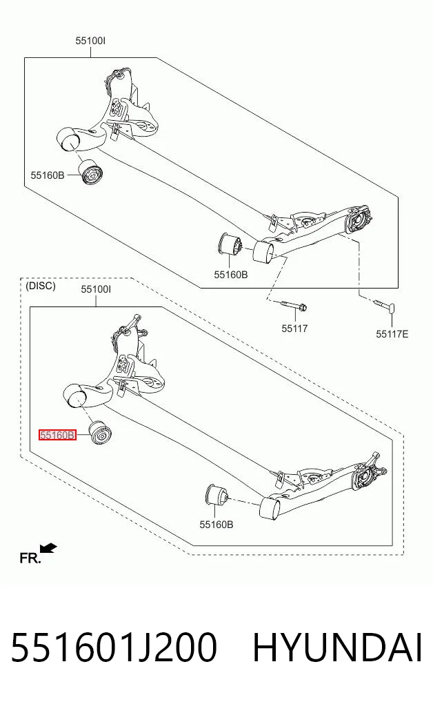 Silentblock tylnej belki do Hyundai I20 I PB